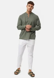 Indicode Langarmhemd Waylon Dunkelgrün/Khaki/Grün