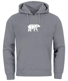 Hoodie Hoodie Herren Aufdruck Polygon Design Print Br Bear Tiermotiv