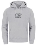 Neverless Hoodie Herren mit Aufdruck Polygon Design Print Br Bear Tiermotiv Grau/Hellgrau/Braun Neverless Hoodie Herren mit Aufdruck Polygon Design Print Br Bear Tiermotiv Grau/Hellgrau/Braun