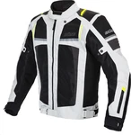 Bse Motorradjacke Livorno Weiß/Grün/Gelb