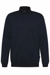 Langarm-Poloshirt mit Stehkragen