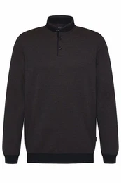 Langarm-Poloshirt mit Stehkragen