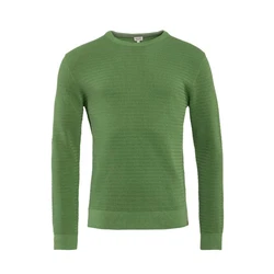 LIVING CRAFTS Strickpullover PIETRO GOTS zertifiziert Grün/Dunkelgrün