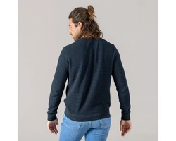 LIVING CRAFTS Strickpullover PIETRO GOTS zertifiziert Dunkelblau/Blau
