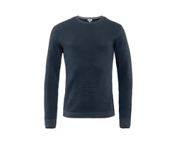 LIVING CRAFTS Strickpullover PIETRO GOTS zertifiziert Dunkelblau/Blau