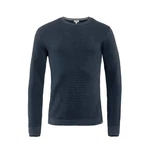 LIVING CRAFTS Strickpullover PIETRO GOTS zertifiziert Dunkelblau/Blau
