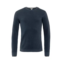 LIVING CRAFTS Strickpullover PIETRO GOTS zertifiziert Dunkelblau/Blau