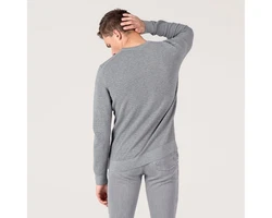 LIVING CRAFTS Strickpullover PIETRO GOTS zertifiziert Grau/Hellgrau/Dunkelgrau