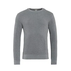 LIVING CRAFTS Strickpullover PIETRO GOTS zertifiziert Grau/Hellgrau/Dunkelgrau
