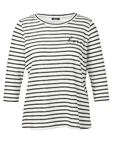 FRAPP Rundhalsshirt Weiß/Creme/Braun/Lila/Dunkelblau