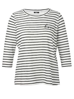 FRAPP Rundhalsshirt Weiß/Creme/Braun/Lila/Dunkelblau FRAPP Rundhalsshirt Weiß/Creme/Braun/Lila/Dunkelblau