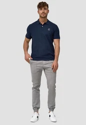 Indicode Poloshirt Wadim Dunkelblau/Blau