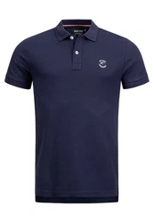 Indicode Poloshirt Wadim Dunkelblau/Blau
