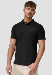 Indicode Poloshirt Wadim Schwarz/Dunkelgrau/Rosa
