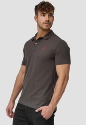 Indicode Poloshirt Wadim Grau/Khaki/Braun/Dunkelgrün