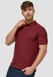 Indicode Poloshirt Wadim Dunkelrot/Rot/Bordeaux