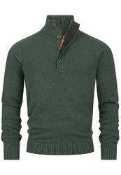 Indicode Strickpullover INIsalu Dunkelgrün/Grün