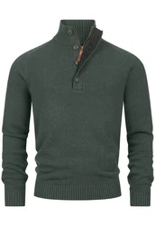 Indicode Strickpullover INIsalu Dunkelgrün/Grün