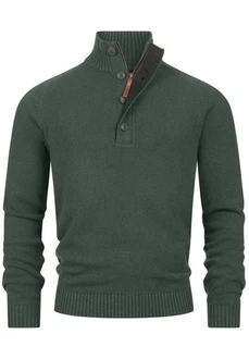 Indicode Strickpullover INIsalu Dunkelgrün/Grün