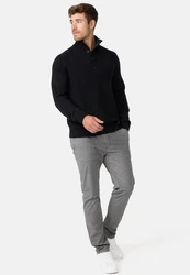 Indicode Strickpullover INIsalu Schwarz/Dunkelgrau/Dunkelblau