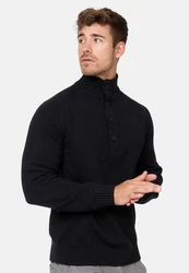 Indicode Strickpullover INIsalu Schwarz/Dunkelgrau/Dunkelblau
