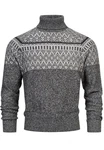 Indicode Strickpullover INThomus Dunkelgrau/Grau/Dunkelblau