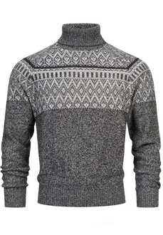 Indicode Strickpullover INThomus Dunkelgrau/Grau/Dunkelblau
