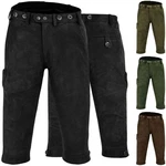 German Wear Lederhose GW600 Jagd Dunkelgrün/Khaki