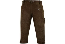 German Wear Lederhose GW600 Jagd Dunkelgrün/Khaki