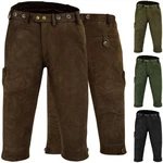 German Wear Lederhose GW600 Jagd Dunkelgrün/Khaki