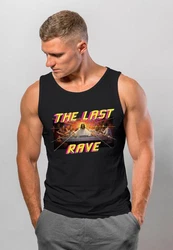 Neverless Herren Tanktop Techno The Last Rave Parodie Rot/Braun