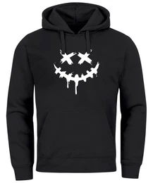Hoodie Hoodie Herren Bedruckt Techwear Fashion Streetstyle Smiling Face