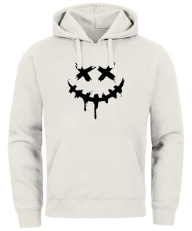 Neverless Hoodie Herren Bedruckt Techwear Fashion Streetstyle Smiling Face Neverless Hoodie Herren Bedruckt Techwear Fashion Streetstyle Smiling Face