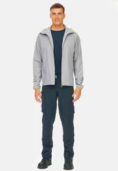 Jeff Green Hybridjacke Tammo Hellgrau/Grau/Gelb