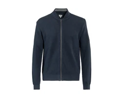 LIVING CRAFTS Strickjacke PAAVO (GOTS zertifiziert) Dunkelblau/Blau