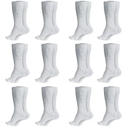 Trachtensocken GW200 Wei Paar (12-Paar) Trachtensocken Trachtenstrmpfe Zopfmuster 40cm
