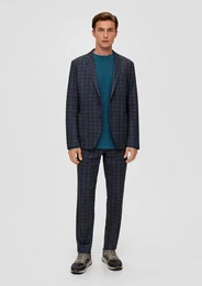 Stoffhose Slim: Hose mit Alloverprint