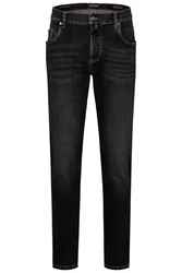 bugatti 5-Pocket-Jeans Flexcity Denim Schwarz/Bordeaux/Dunkelrot