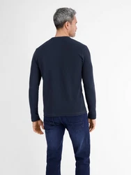 LERROS Langarmshirt Serafino Dunkelblau