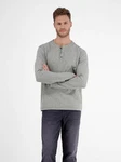 LERROS Langarmshirt Serafino Grau/Khaki/Hellgrau