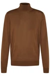 bugatti Rollkragenpullover Braun/Orange/Dunkelbraun