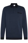 bugatti Langarm-Poloshirt Dunkelblau/Blau/Hellblau