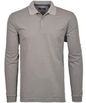 RAGMAN Langarm-Poloshirt Polo LS fish net Grau/Hellgrau/Beige/Braun/Khaki
