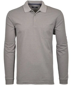 RAGMAN Langarm-Poloshirt Polo LS fish net RAGMAN Langarm-Poloshirt Polo LS fish net