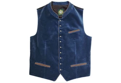 Hammerschmid Trachtenweste Albrecht Dunkelblau/Hellblau/Blau