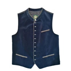 Hammerschmid Trachtenweste Albrecht Dunkelblau/Blau/Hellblau