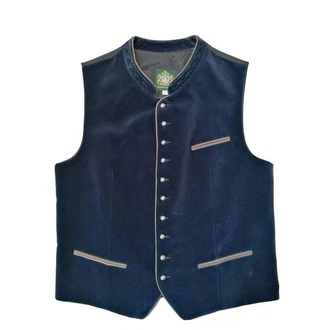 Hammerschmid Trachtenweste Albrecht Dunkelblau/Blau/Hellblau