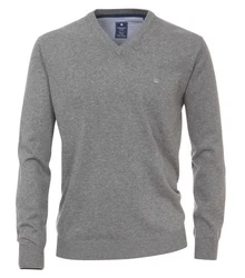 Redmond V-Ausschnitt Pullover Grau/Dunkelgrau/Hellgrau