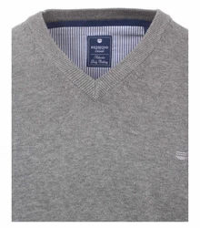 Redmond V-Ausschnitt Pullover Grau/Dunkelgrau/Hellgrau