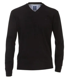 V-Ausschnitt-Pullover mit V-Ausschnitt